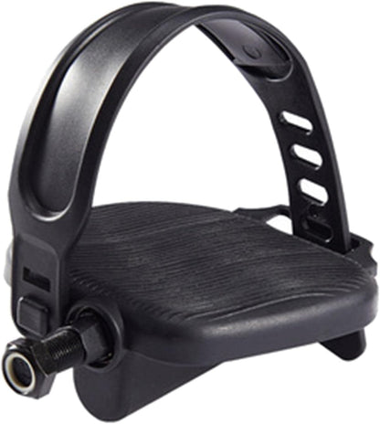 Exercise Bike Pedals with Adjustable Straps Non Slip 1/2-9/16-Inch Spindle Pedal