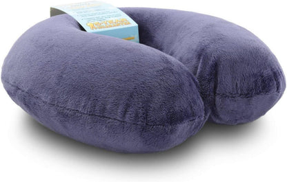 Travel Neck Pillow Washable Cover Comfortable Memory Foam Airplane Travel Accessories Essentials Plane Neck Support Pillow for Neck Pain Relief and Sleeping Grey