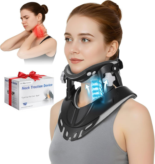 Adjustable Cervical Traction Device Neck Stretcher for Pain Relief