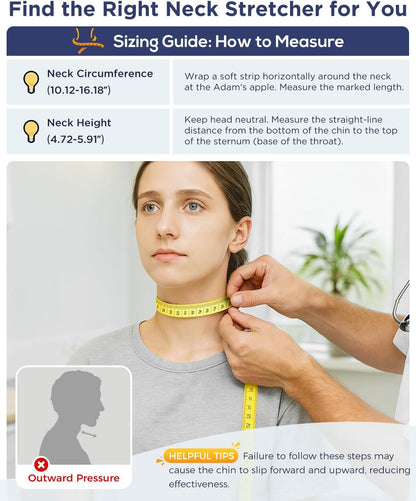 Adjustable Cervical Traction Device Neck Stretcher for Pain Relief