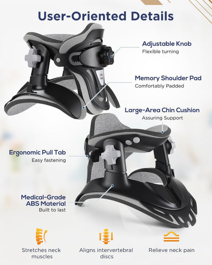 Adjustable Cervical Traction Device Neck Stretcher for Pain Relief