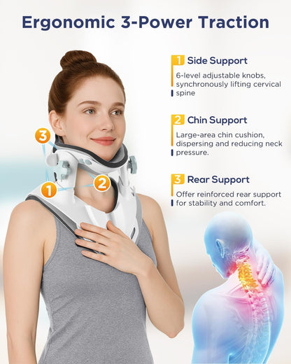 Adjustable Cervical Traction Device Neck Stretcher for Pain Relief