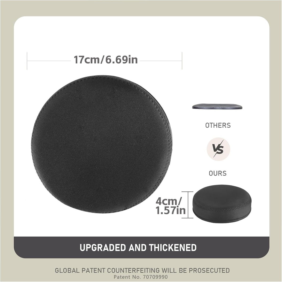 Yoga Knee Pad, 1.57 Inch Thick, Memory Foam and EPE Foam, Waterproof and Non-Slip, for Knees Elbows Wrist Hands Head Yoga Pilates Work Out Kneeling Pad, Exercise Mat 2