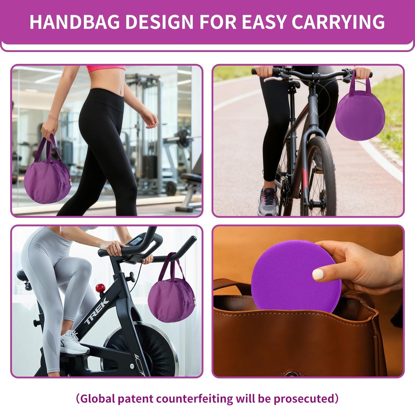 Yoga Knee Pad, 1.57 Inch Thick, Memory Foam and EPE Foam, Waterproof and Non-Slip, for Knees Elbows Wrist Hands Head Yoga Pilates Work Out Kneeling Pad, Exercise Mat 2