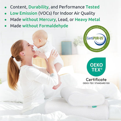 Cervical Pillow for Neck Pain Relief, Memory Foam Neck Pillow for Sleeping, Adjustable Orthopedic Sandwich Pillow, Contour Cooling for Side Back Stomach Sleeper, Queen(23.6"×13.8"×5.2"/4.5")