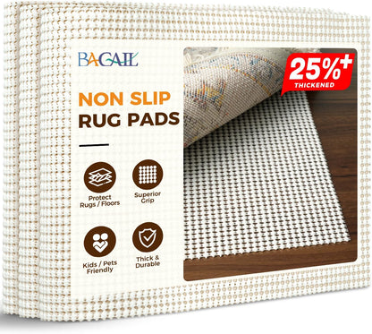 2 x 3 FT Rug Pad Gripper for Hardwood Floors, Non Slip Rug Pads for Area Rugs, Extra Thick Under Rug Padding, Protect Your Rugs & Floors