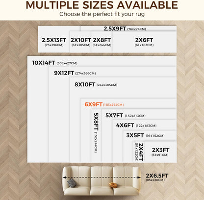 2 x 3 FT Rug Pad Gripper for Hardwood Floors, Non Slip Rug Pads for Area Rugs, Extra Thick Under Rug Padding, Protect Your Rugs & Floors