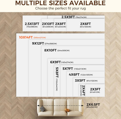 2 x 3 FT Rug Pad Gripper for Hardwood Floors, Non Slip Rug Pads for Area Rugs, Extra Thick Under Rug Padding, Protect Your Rugs & Floors