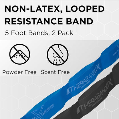 CLX Resistance Band with Loops, Fitness Band for Home Exercise and Workouts