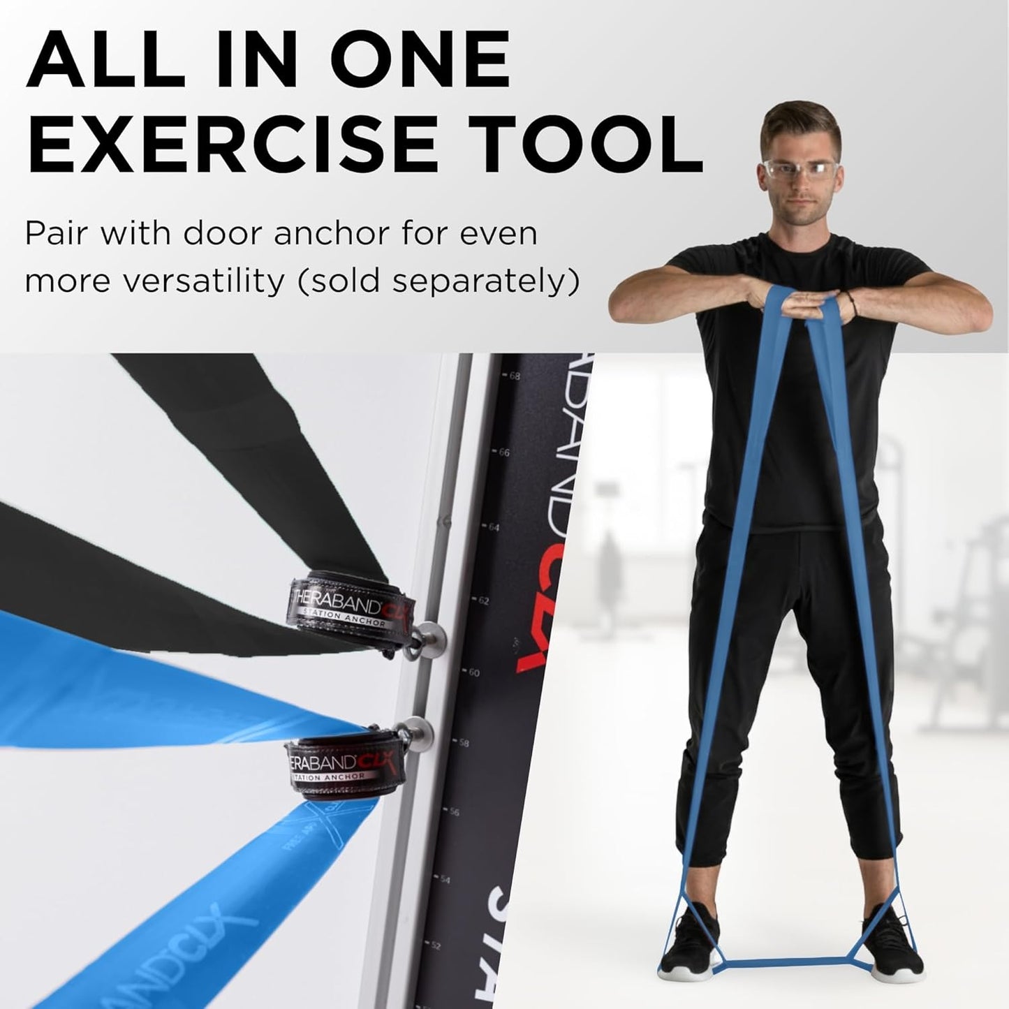 CLX Resistance Band with Loops, Fitness Band for Home Exercise and Workouts