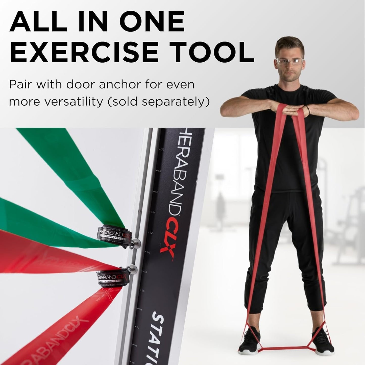 CLX Resistance Band with Loops, Fitness Band for Home Exercise and Workouts