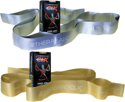 CLX Resistance Band with Loops, Fitness Band for Home Exercise and Workouts