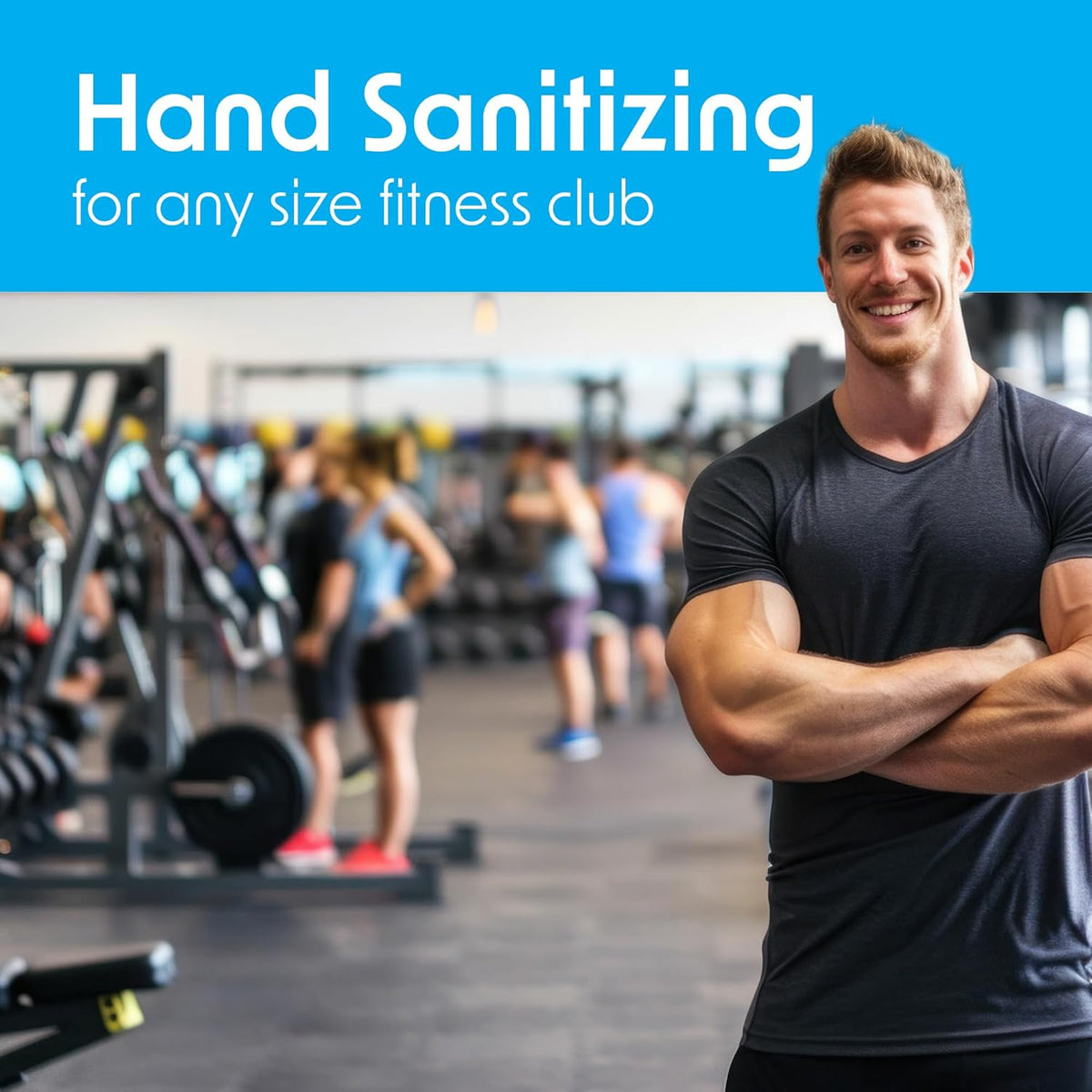 Gym & Fitness Cleaning Wipes, 400ct Dispensing Bucket with Sanitizing BZK for Hands, Great for Gym, Studios and Fitness Centers 400 Count (Pack of 1)