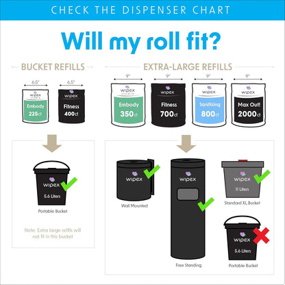 Gym & Fitness Cleaning Wipes, 400ct Dispensing Bucket with Sanitizing BZK for Hands, Great for Gym, Studios and Fitness Centers 400 Count (Pack of 1)