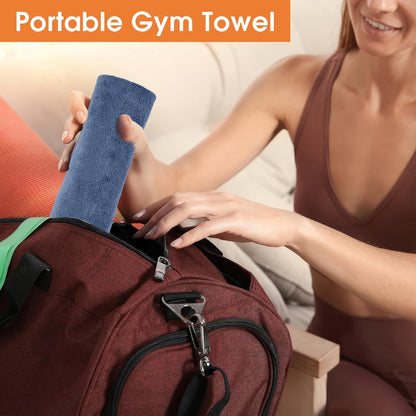 3 Pack Microfiber Gym Towels, Super Soft, Quick Drying, 14.2" x 30" | Absorbent Towel for Fitness, Yoga, Swimming, Sports, Workout, Skin-Friendly for Women Men
