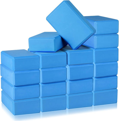20 Pcs Yoga Blocks Bulk 9''x6''x3'' High Density EVA Foam Blocks for Exercise Pilates Meditation, Lightweight Non-slip Surface, Improve Strength Balance Flexibility
