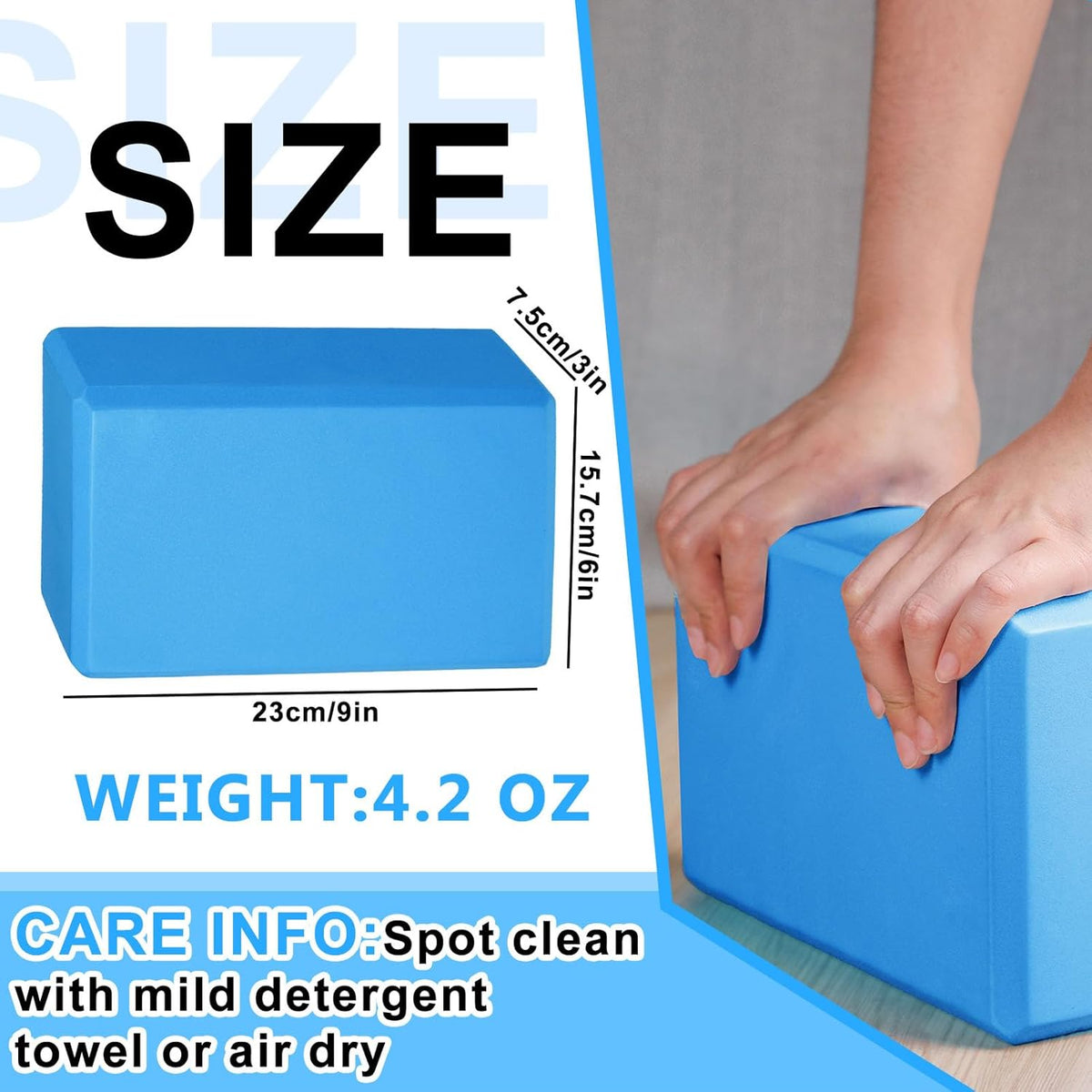 20 Pcs Yoga Blocks Bulk 9''x6''x3'' High Density EVA Foam Blocks for Exercise Pilates Meditation, Lightweight Non-slip Surface, Improve Strength Balance Flexibility