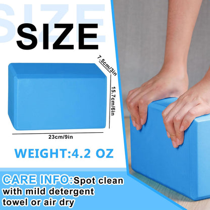 20 Pcs Yoga Blocks Bulk 9''x6''x3'' High Density EVA Foam Blocks for Exercise Pilates Meditation, Lightweight Non-slip Surface, Improve Strength Balance Flexibility