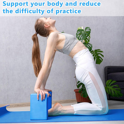 20 Pcs Yoga Blocks Bulk 9''x6''x3'' High Density EVA Foam Blocks for Exercise Pilates Meditation, Lightweight Non-slip Surface, Improve Strength Balance Flexibility