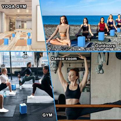 20 Pcs Yoga Blocks Bulk 9''x6''x3'' High Density EVA Foam Blocks for Exercise Pilates Meditation, Lightweight Non-slip Surface, Improve Strength Balance Flexibility