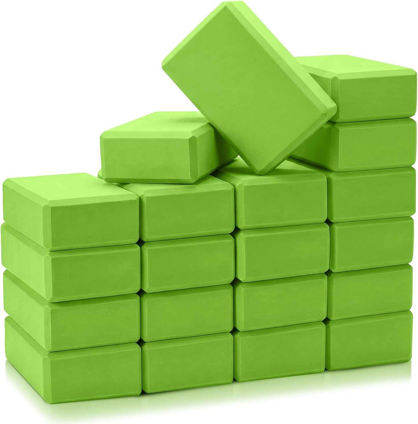 20 Pcs Yoga Blocks Bulk 9''x6''x3'' High Density EVA Foam Blocks for Exercise Pilates Meditation, Lightweight Non-slip Surface, Improve Strength Balance Flexibility