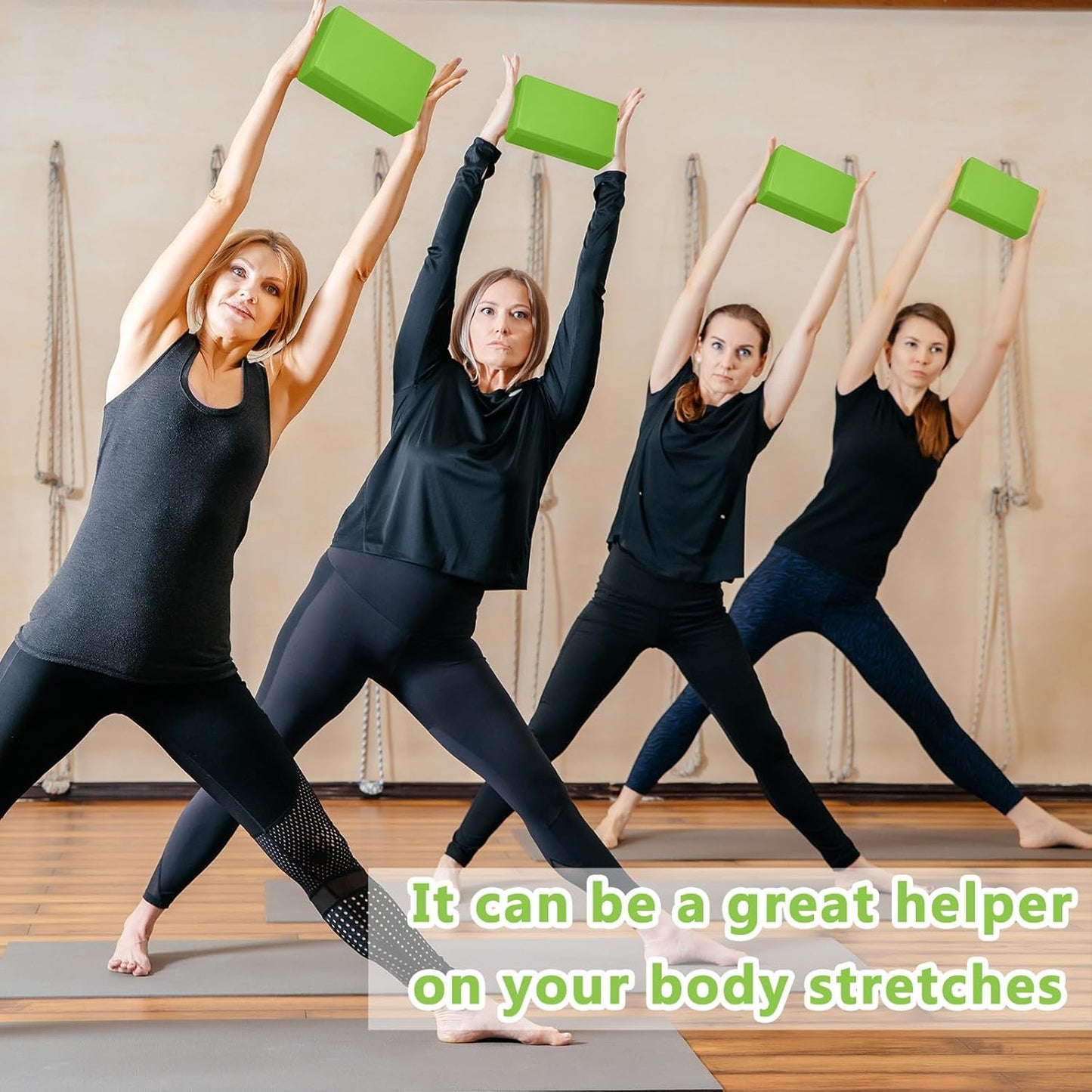 20 Pcs Yoga Blocks Bulk 9''x6''x3'' High Density EVA Foam Blocks for Exercise Pilates Meditation, Lightweight Non-slip Surface, Improve Strength Balance Flexibility
