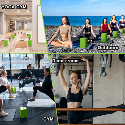 20 Pcs Yoga Blocks Bulk 9''x6''x3'' High Density EVA Foam Blocks for Exercise Pilates Meditation, Lightweight Non-slip Surface, Improve Strength Balance Flexibility