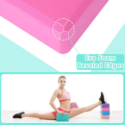 20 Pcs Yoga Blocks Bulk 9''x6''x3'' High Density EVA Foam Blocks for Exercise Pilates Meditation, Lightweight Non-slip Surface, Improve Strength Balance Flexibility
