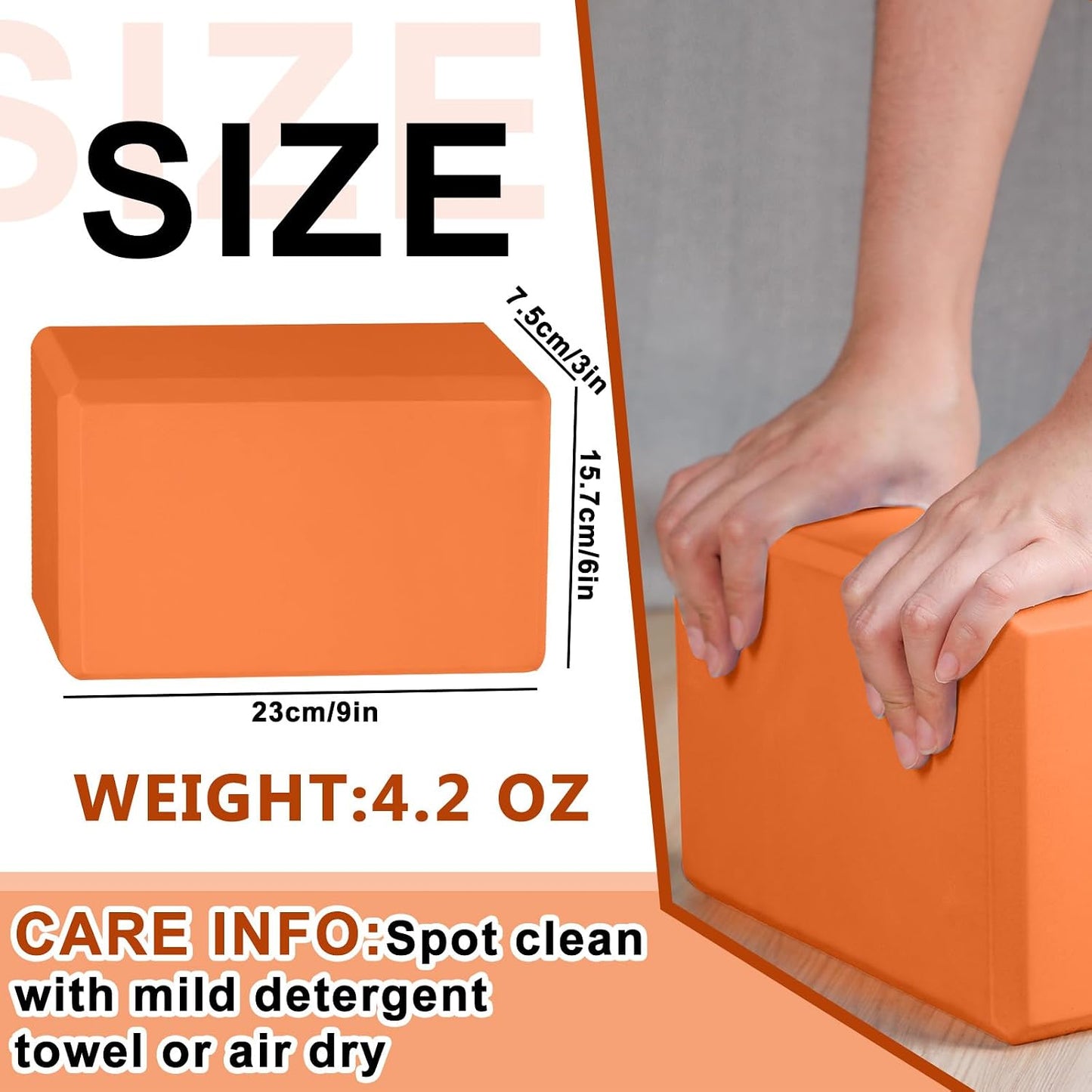 20 Pcs Yoga Blocks Bulk 9''x6''x3'' High Density EVA Foam Blocks for Exercise Pilates Meditation, Lightweight Non-slip Surface, Improve Strength Balance Flexibility