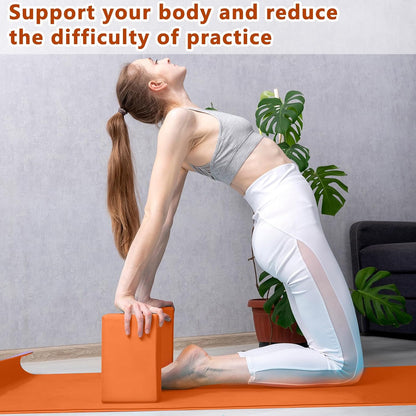 20 Pcs Yoga Blocks Bulk 9''x6''x3'' High Density EVA Foam Blocks for Exercise Pilates Meditation, Lightweight Non-slip Surface, Improve Strength Balance Flexibility