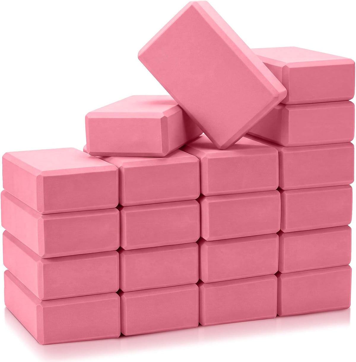 20 Pcs Yoga Blocks Bulk 9''x6''x3'' High Density EVA Foam Blocks for Exercise Pilates Meditation, Lightweight Non-slip Surface, Improve Strength Balance Flexibility