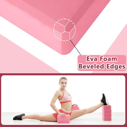 20 Pcs Yoga Blocks Bulk 9''x6''x3'' High Density EVA Foam Blocks for Exercise Pilates Meditation, Lightweight Non-slip Surface, Improve Strength Balance Flexibility