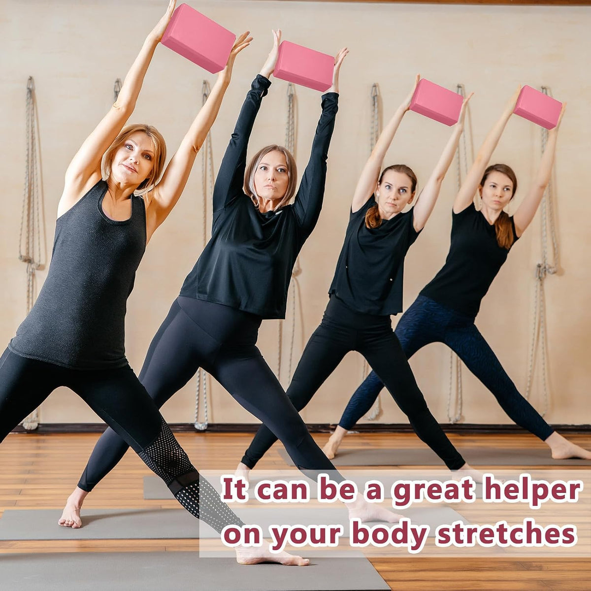 20 Pcs Yoga Blocks Bulk 9''x6''x3'' High Density EVA Foam Blocks for Exercise Pilates Meditation, Lightweight Non-slip Surface, Improve Strength Balance Flexibility