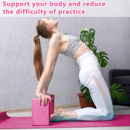 20 Pcs Yoga Blocks Bulk 9''x6''x3'' High Density EVA Foam Blocks for Exercise Pilates Meditation, Lightweight Non-slip Surface, Improve Strength Balance Flexibility