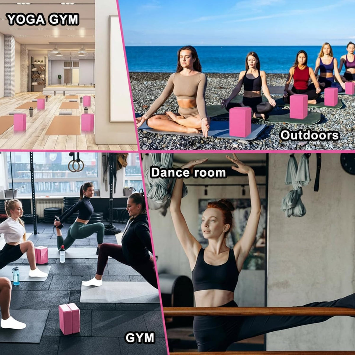 20 Pcs Yoga Blocks Bulk 9''x6''x3'' High Density EVA Foam Blocks for Exercise Pilates Meditation, Lightweight Non-slip Surface, Improve Strength Balance Flexibility