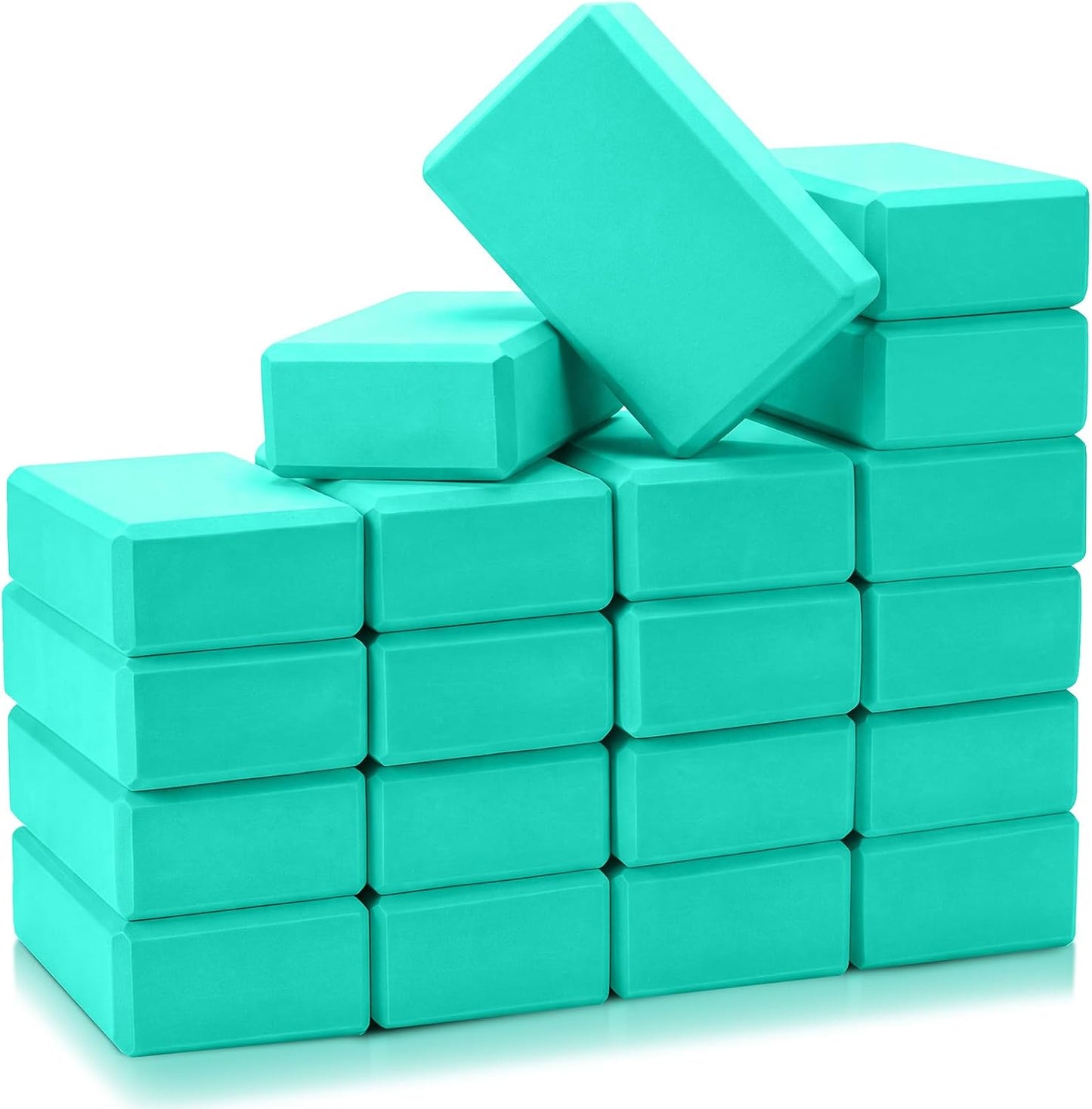 20 Pcs Yoga Blocks Bulk 9''x6''x3'' High Density EVA Foam Blocks for Exercise Pilates Meditation, Lightweight Non-slip Surface, Improve Strength Balance Flexibility
