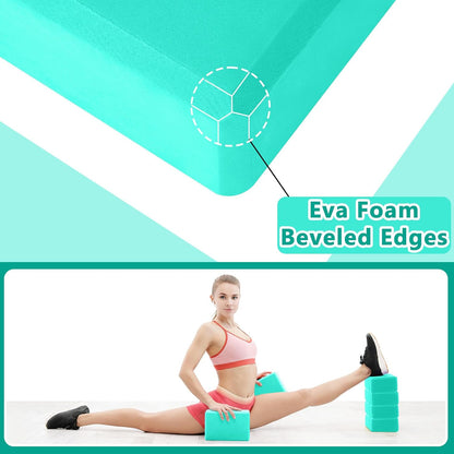 20 Pcs Yoga Blocks Bulk 9''x6''x3'' High Density EVA Foam Blocks for Exercise Pilates Meditation, Lightweight Non-slip Surface, Improve Strength Balance Flexibility