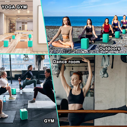 20 Pcs Yoga Blocks Bulk 9''x6''x3'' High Density EVA Foam Blocks for Exercise Pilates Meditation, Lightweight Non-slip Surface, Improve Strength Balance Flexibility