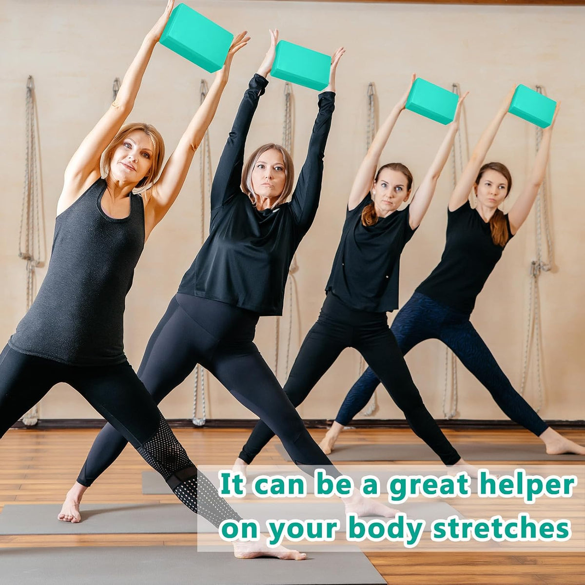 20 Pcs Yoga Blocks Bulk 9''x6''x3'' High Density EVA Foam Blocks for Exercise Pilates Meditation, Lightweight Non-slip Surface, Improve Strength Balance Flexibility