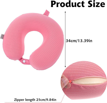 Neck Pillow Replacement Cover Travel U Neck Pillow Case Cover Travel Neck Pillow Cover Pillow, 13.39‘’ U Shaped Neck Pillow Washable Cover, Airplane Pillow Cover (Only Pillow Covers, no Filler)