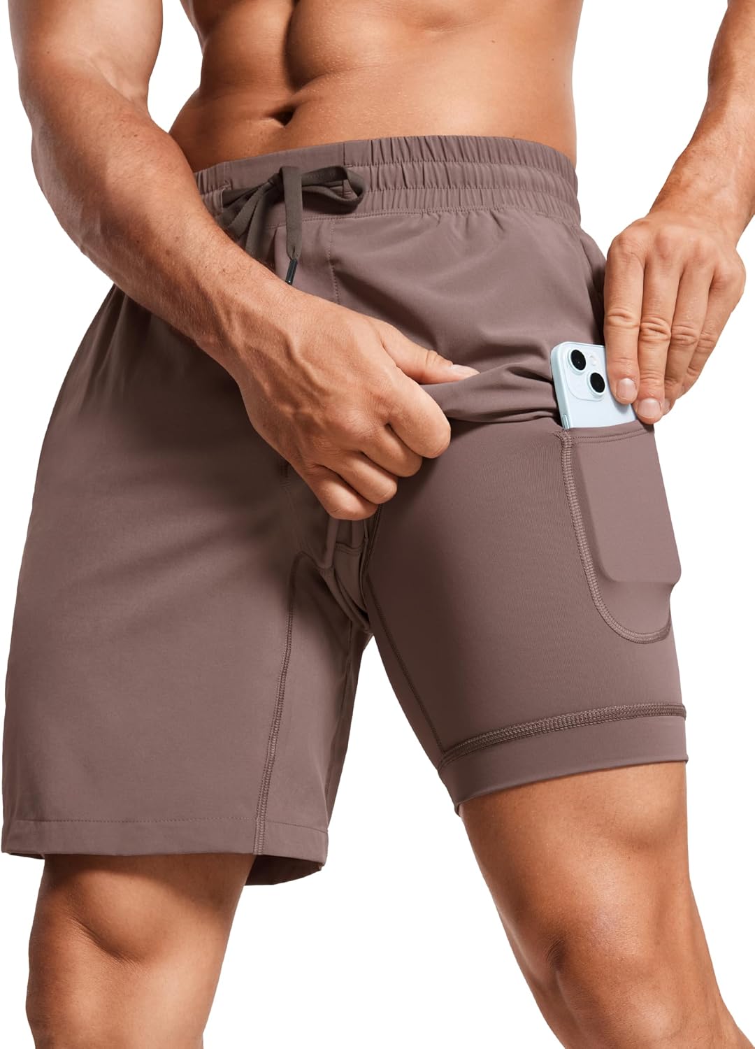 2 in 1 Running Shorts 7" | Lightweight, Quick Dry, Workout, Pockets, for Men