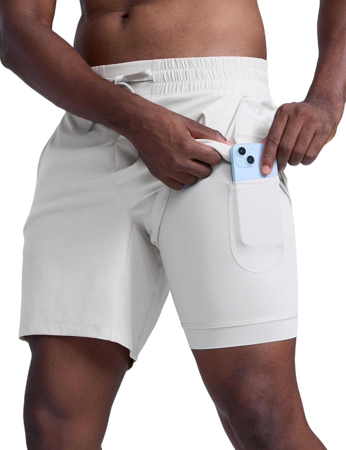 2 in 1 Running Shorts 7" | Lightweight, Quick Dry, Workout, Pockets, for Men