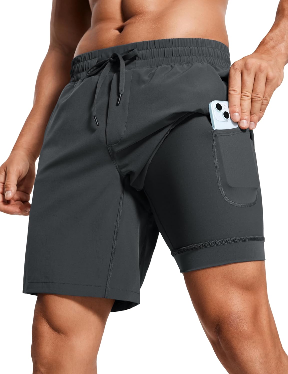2 in 1 Running Shorts 7" | Lightweight, Quick Dry, Workout, Pockets, for Men