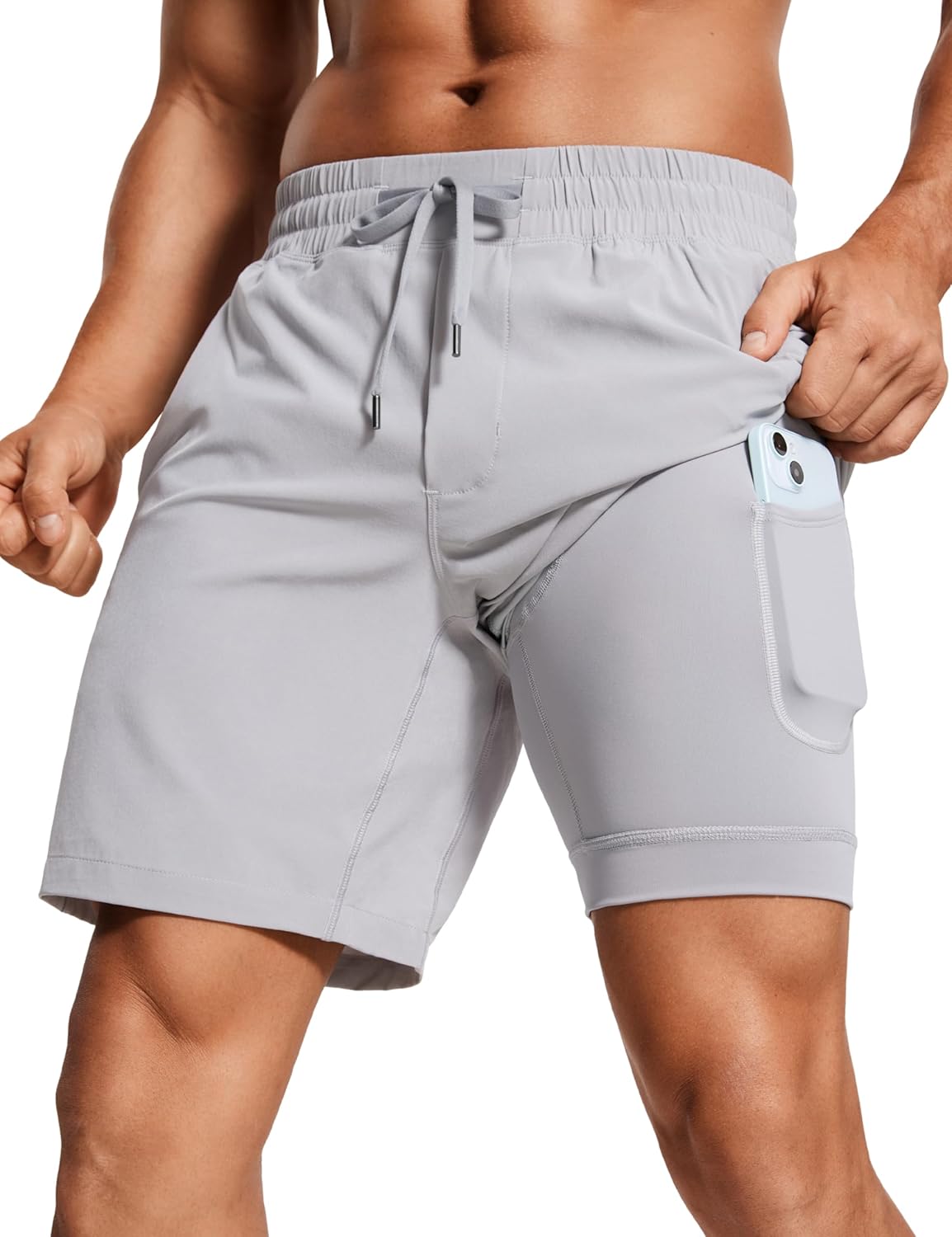 2 in 1 Running Shorts 7" | Lightweight, Quick Dry, Workout, Pockets, for Men