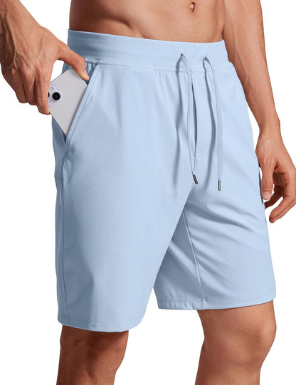 4-Way Stretch Workout Shorts 9" | Wrinkle-Free, Premium Soft, Casual, Pockets, for Men