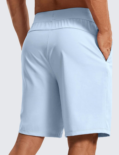 4-Way Stretch Workout Shorts 9" | Wrinkle-Free, Premium Soft, Casual, Pockets, for Men