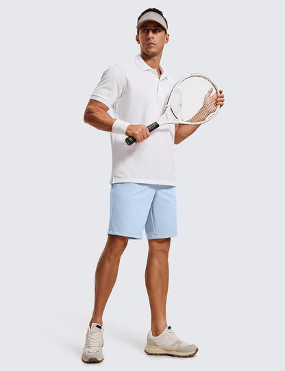 4-Way Stretch Workout Shorts 9" | Wrinkle-Free, Premium Soft, Casual, Pockets, for Men