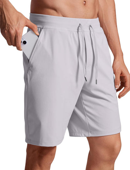 4-Way Stretch Workout Shorts 9" | Wrinkle-Free, Premium Soft, Casual, Pockets, for Men