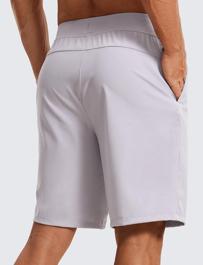 4-Way Stretch Workout Shorts 9" | Wrinkle-Free, Premium Soft, Casual, Pockets, for Men