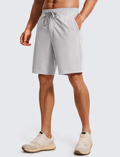 4-Way Stretch Workout Shorts 9" | Wrinkle-Free, Premium Soft, Casual, Pockets, for Men